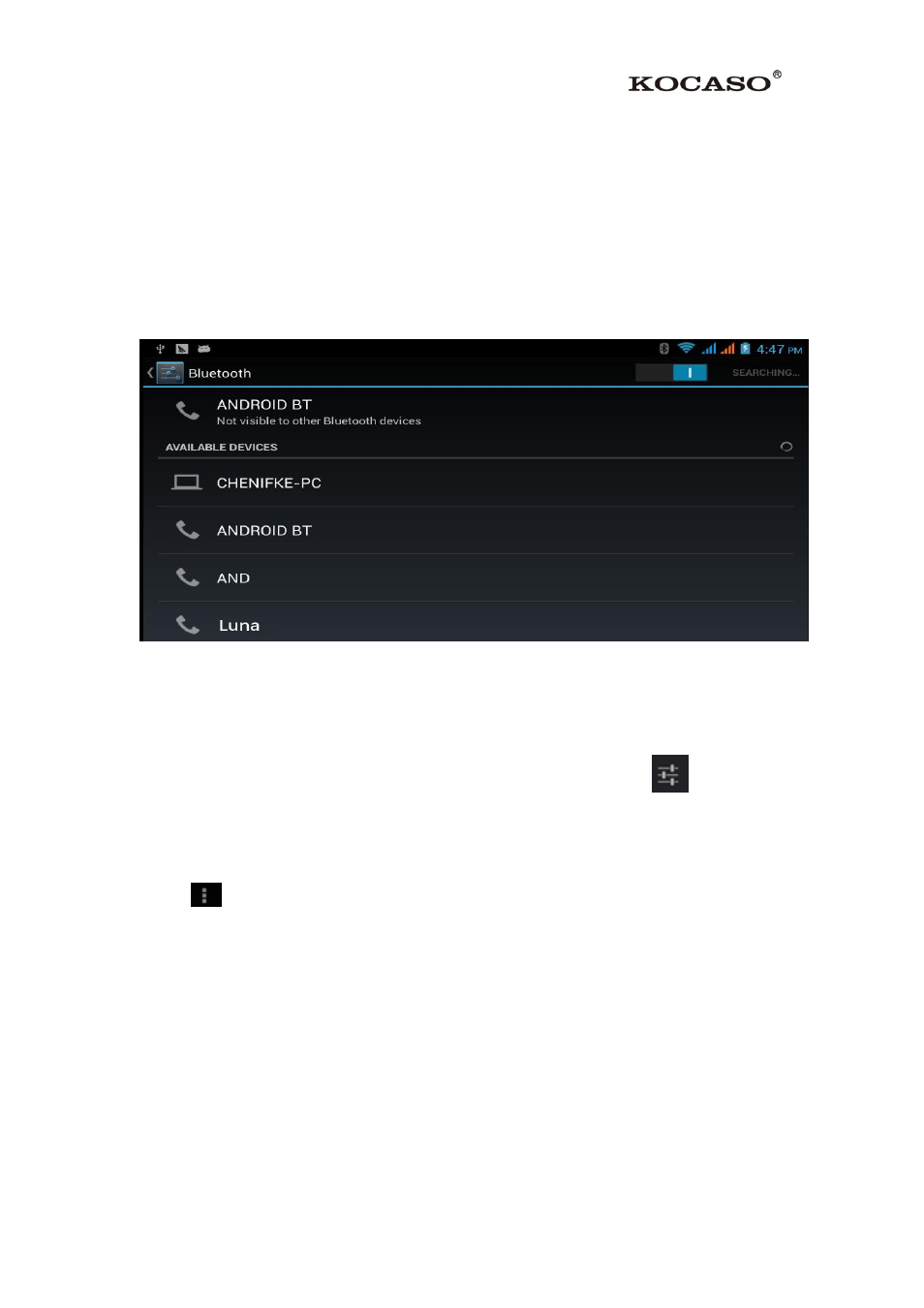 Bluetooth, 3 bluetooth | KOCASO M6200 User Manual | Page 19 / 61