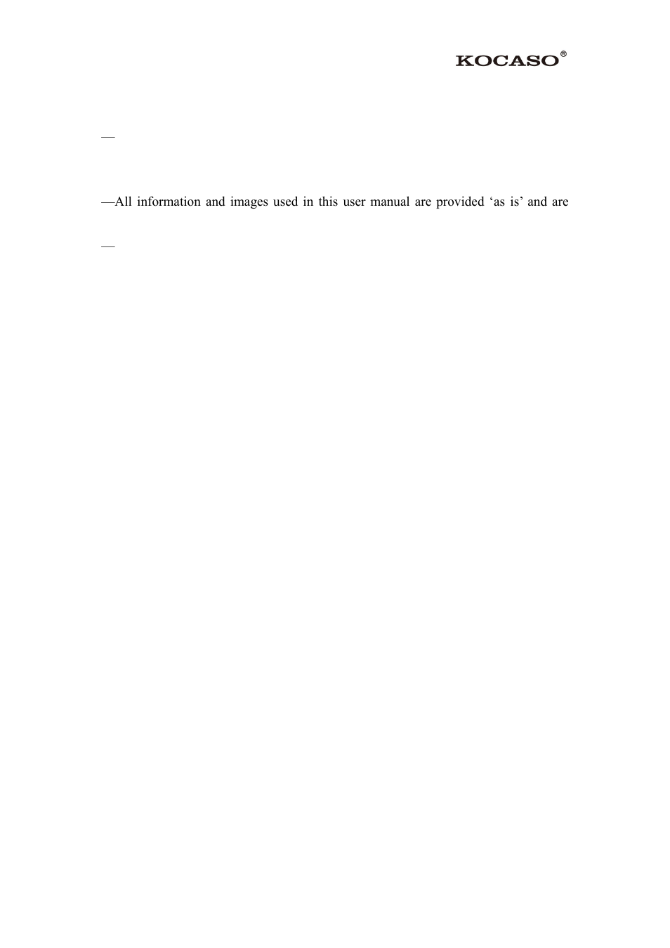 KOCASO M6200 User Manual | Page 4 / 61