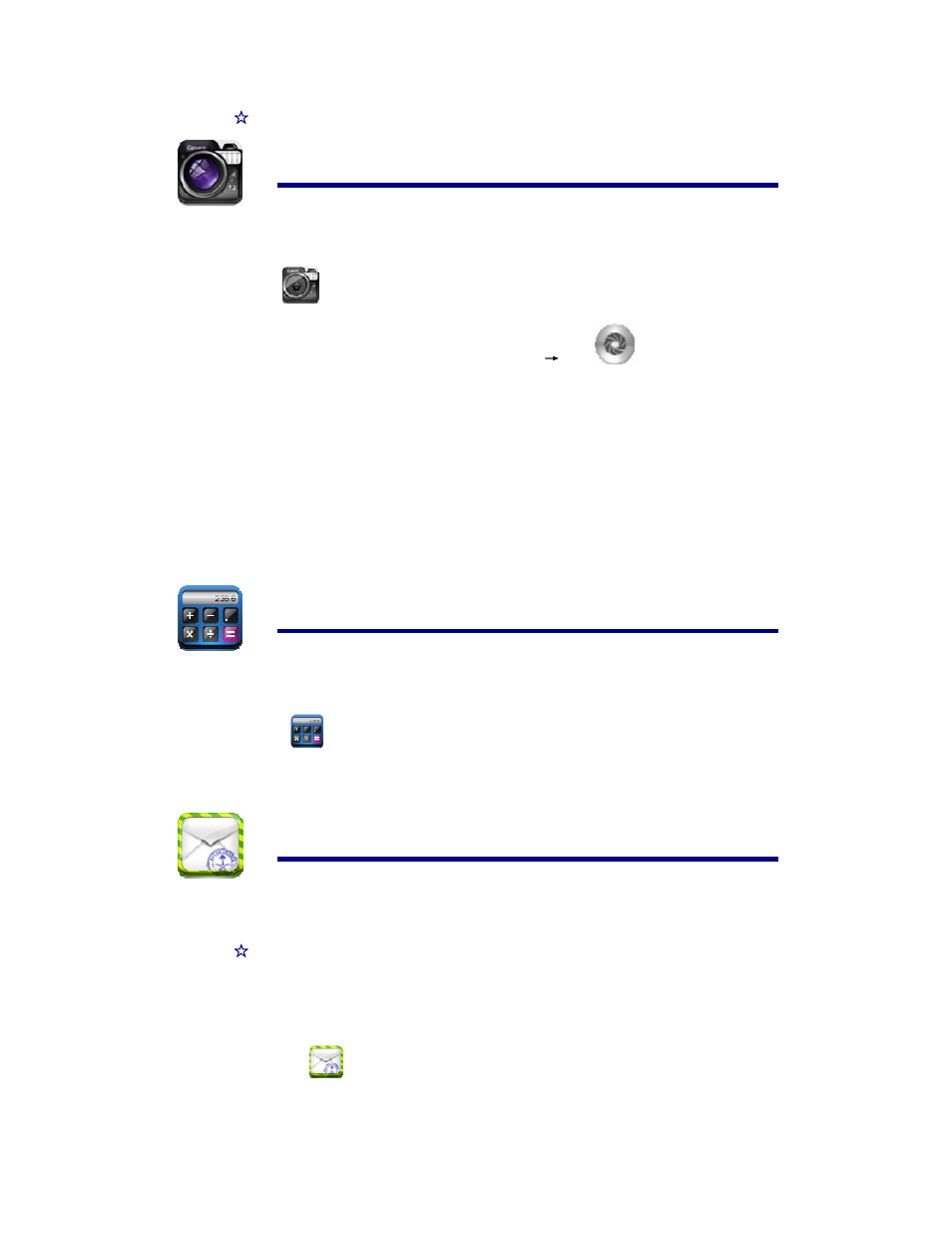 17 camera, 18 calculator, 19 email | KOCASO M709 User Manual | Page 15 / 30