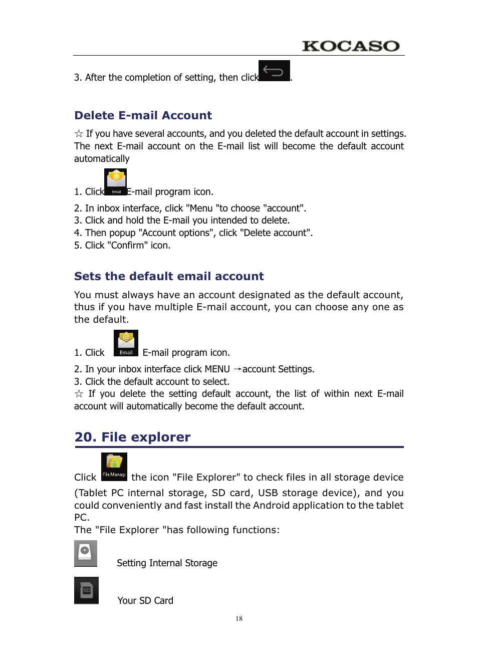 File explorer | KOCASO M750 User Manual | Page 23 / 36