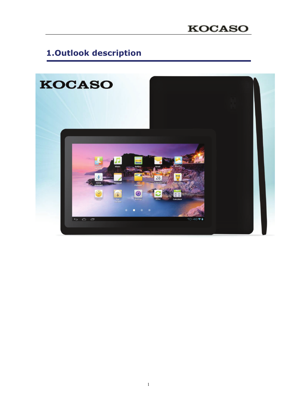 Outlook description | KOCASO M750 User Manual | Page 6 / 36