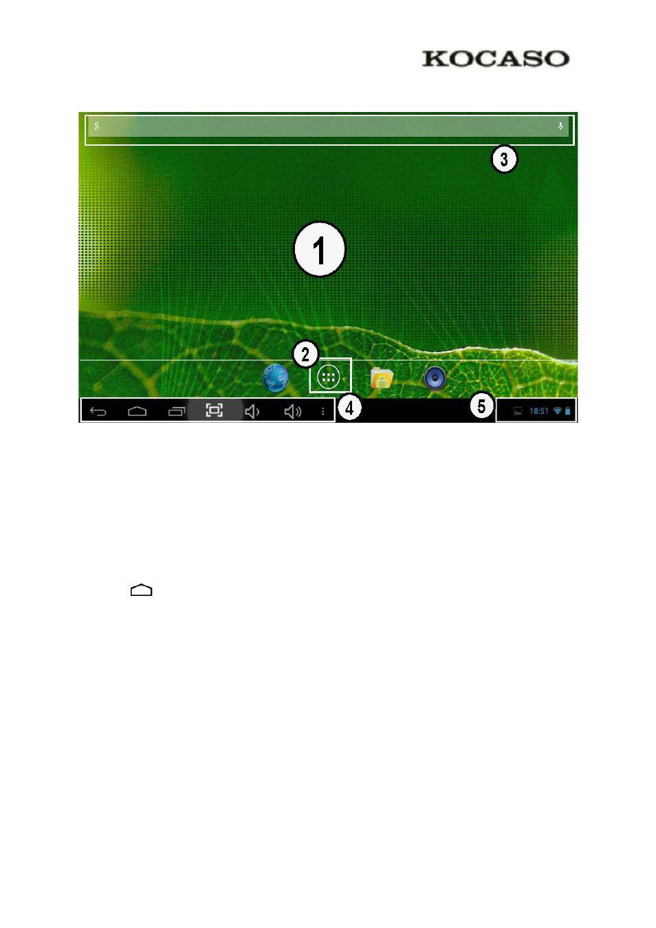 Introduction to google android 4.2, 1 the desktop | KOCASO M752H User Manual | Page 4 / 13