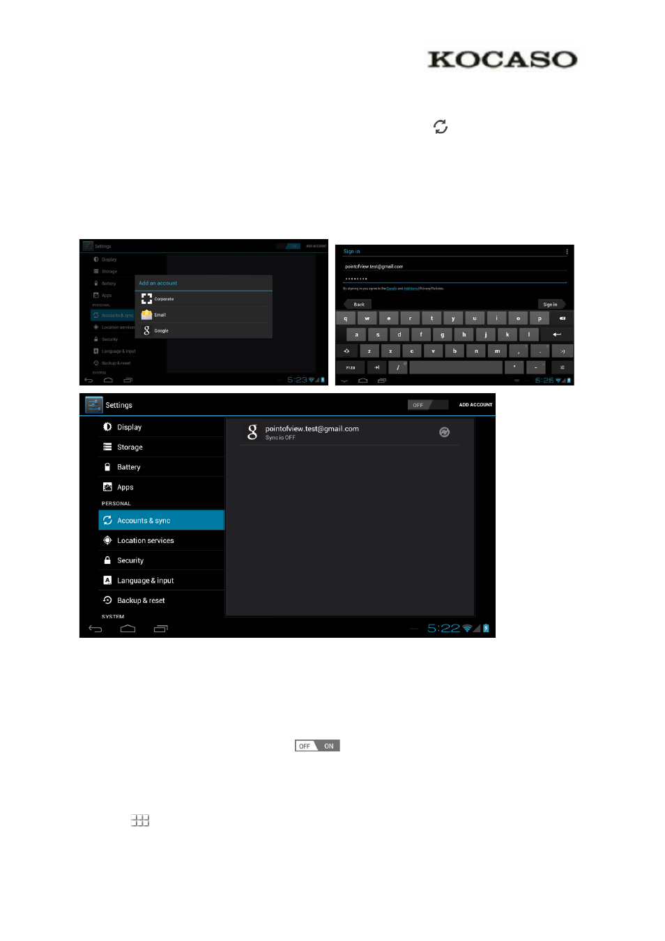 4 add an account, 1 changing operating language, Basic setup | KOCASO M752H User Manual | Page 8 / 13