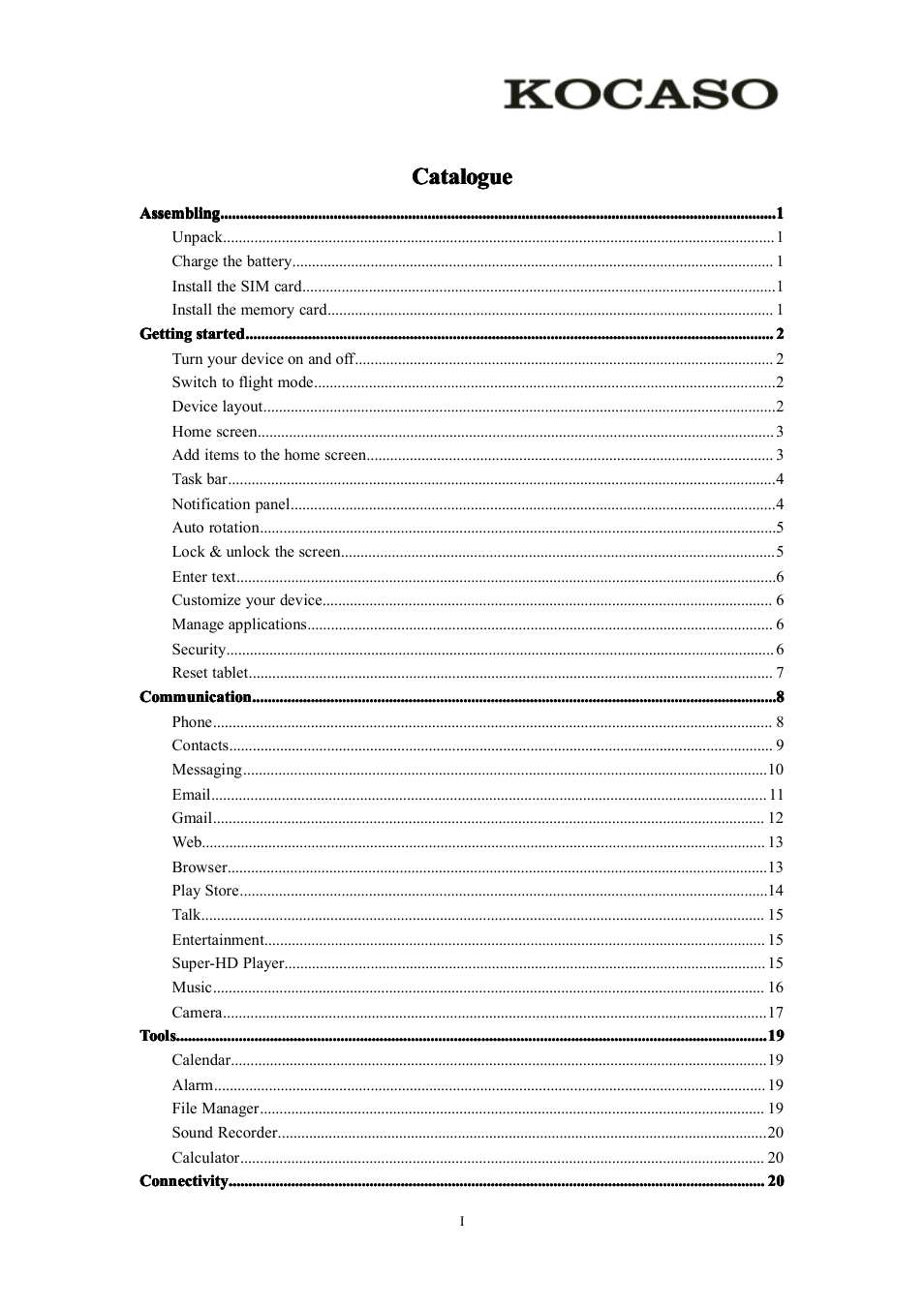 KOCASO M756 User Manual | 28 pages