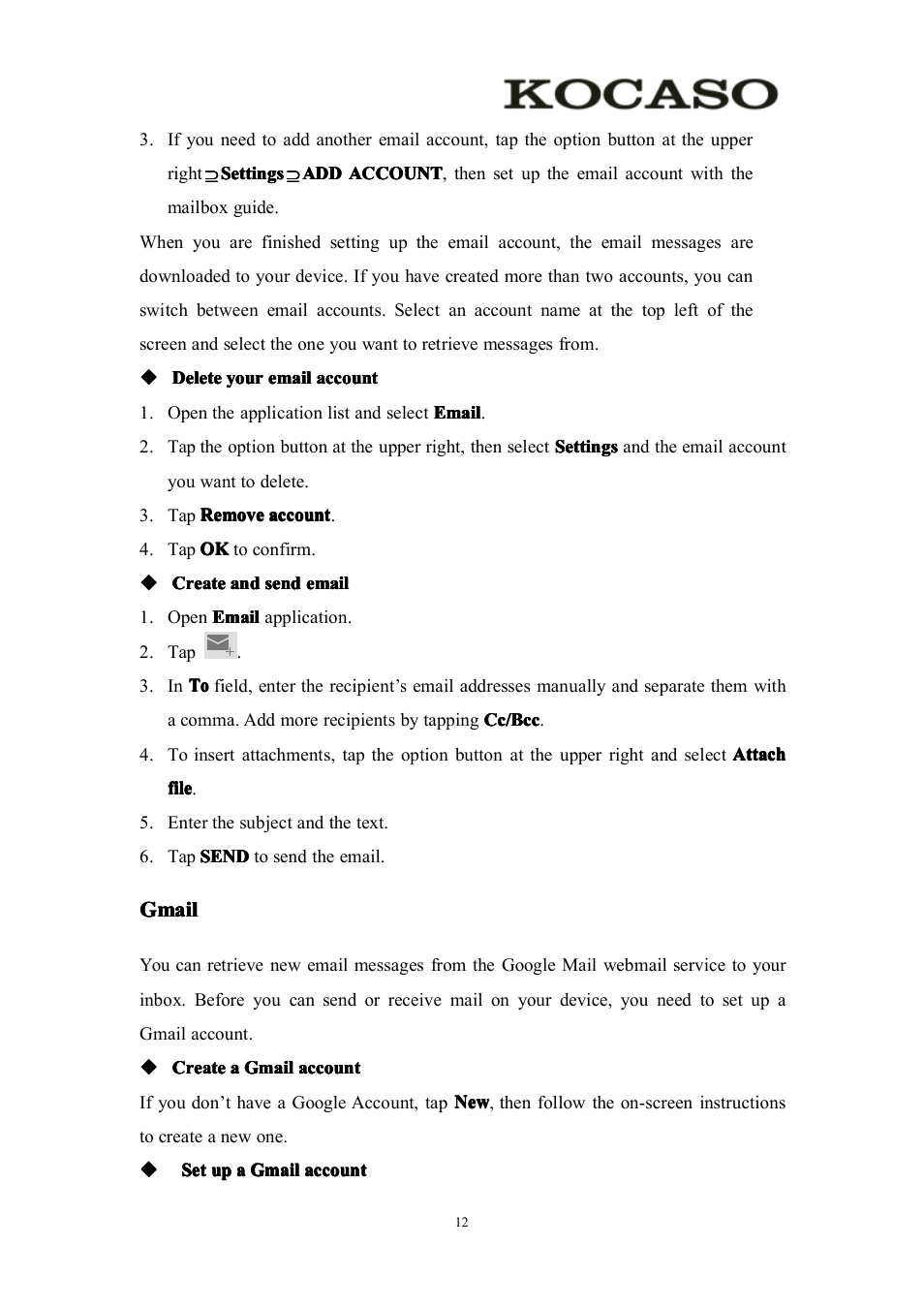 Gmail | KOCASO M756 User Manual | Page 14 / 28