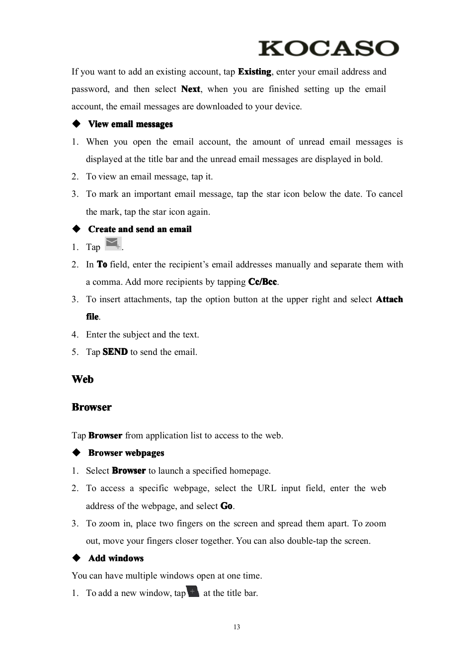 Browser | KOCASO M756 User Manual | Page 15 / 28