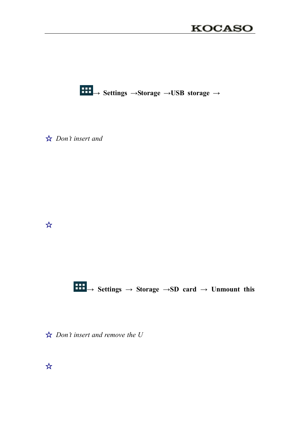 5 using micro-sd card | KOCASO M766 User Manual | Page 6 / 41