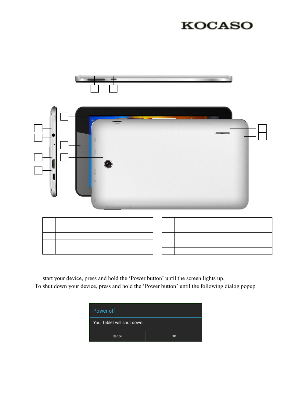 1 product basics, 1 buttons and connections, 2 start up and shut down | KOCASO M770 User Manual | Page 3 / 14