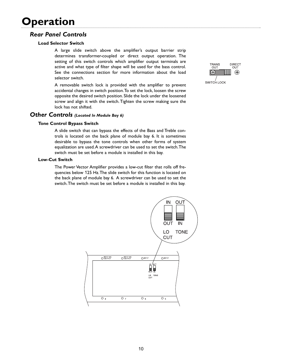 Operation | Bogen V35 User Manual | Page 12 / 16