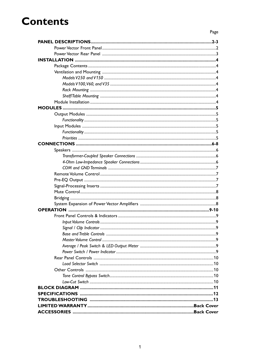 Bogen V35 User Manual | Page 3 / 16