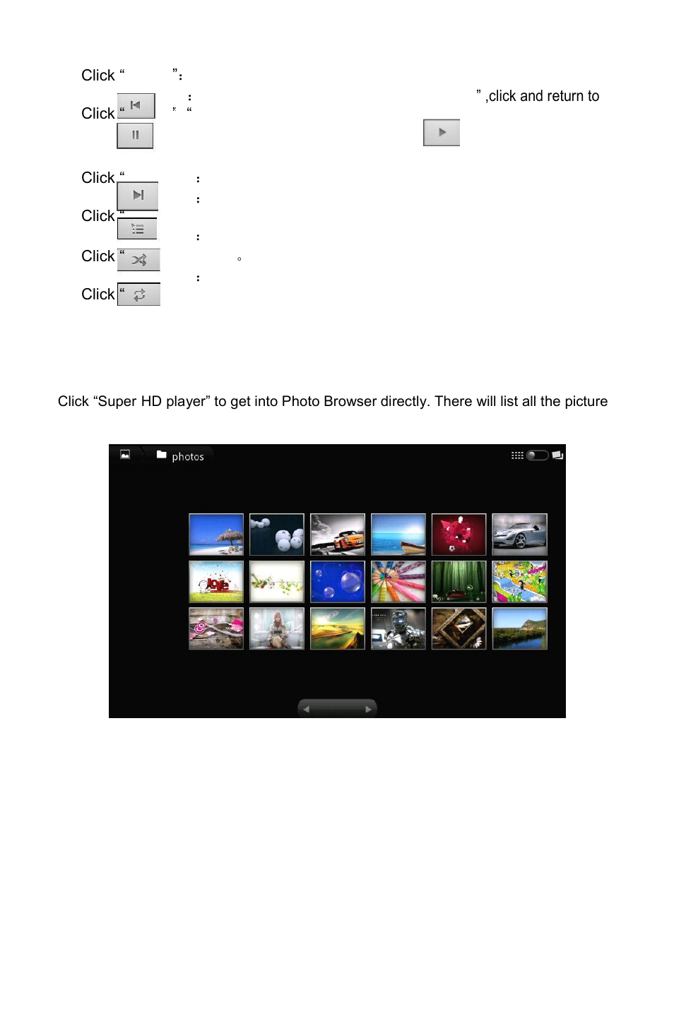 Photo browser | KOCASO M830 User Manual | Page 12 / 17