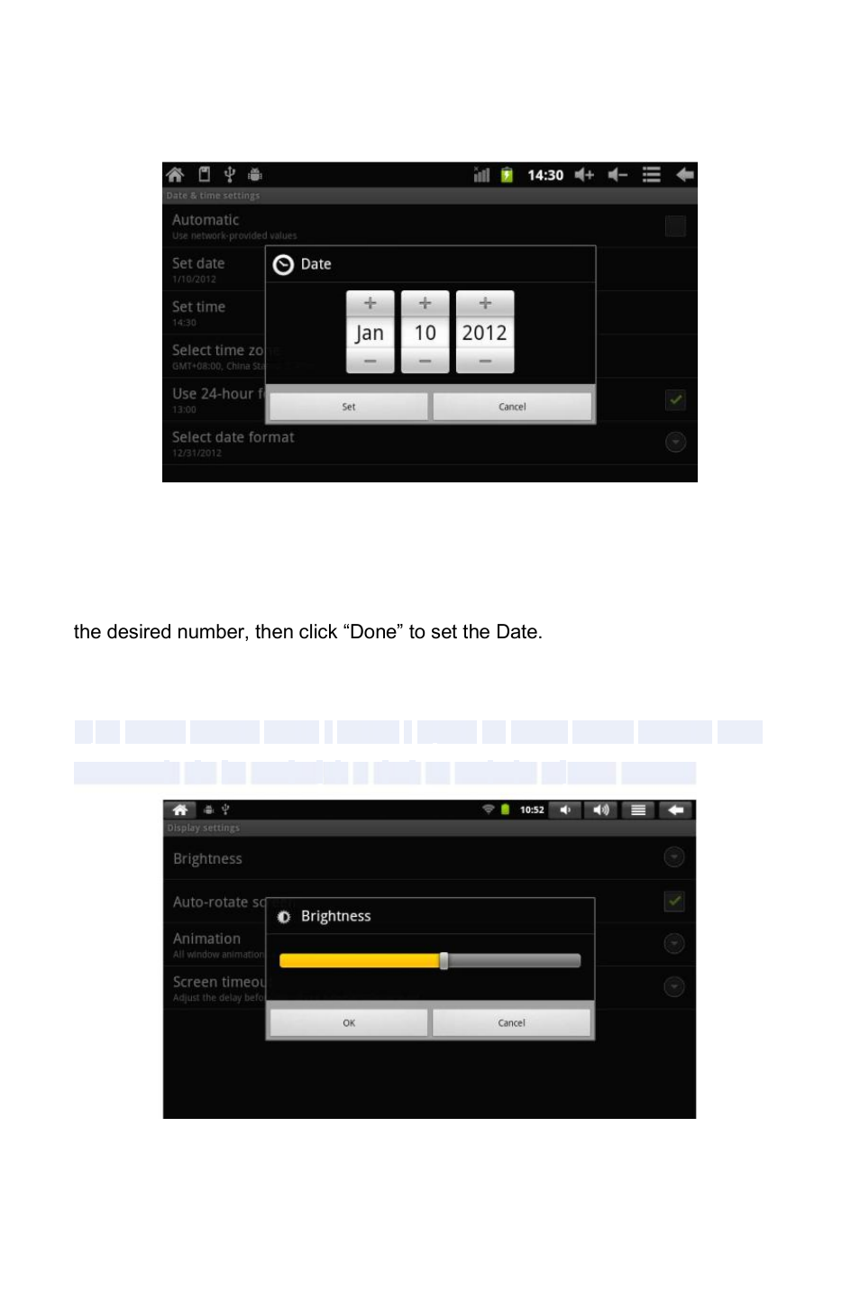 Display settings | KOCASO M830 User Manual | Page 7 / 17