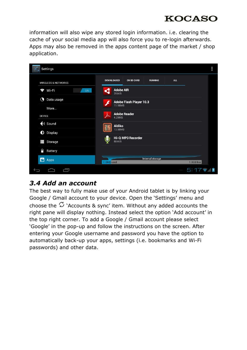 4 add an account | KOCASO M836 User Manual | Page 8 / 12