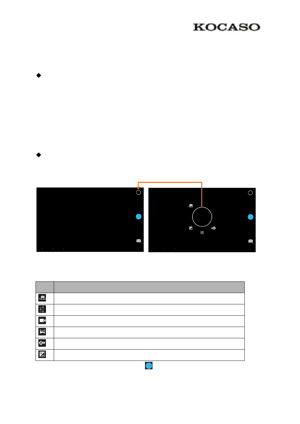 Camera | KOCASO M9300 User Manual | Page 13 / 20