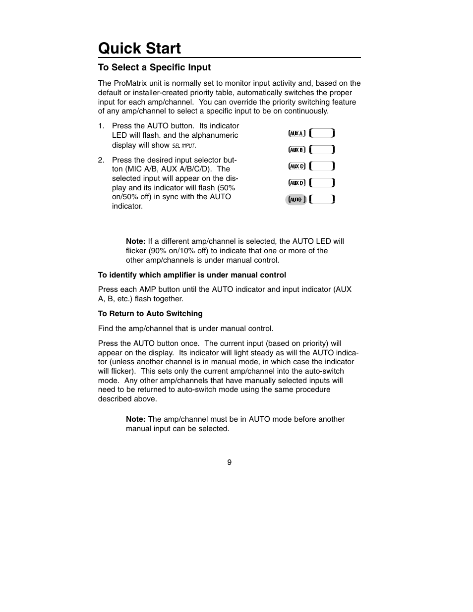 Quick start | Bogen PM-3180 User Manual | Page 15 / 50