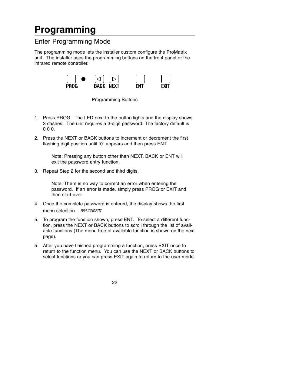 Programming, Enter programming mode | Bogen PM-3180 User Manual | Page 28 / 50