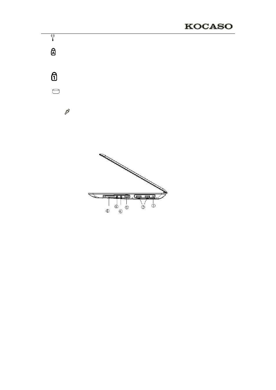 Right side | KOCASO NB1400A User Manual | Page 4 / 35