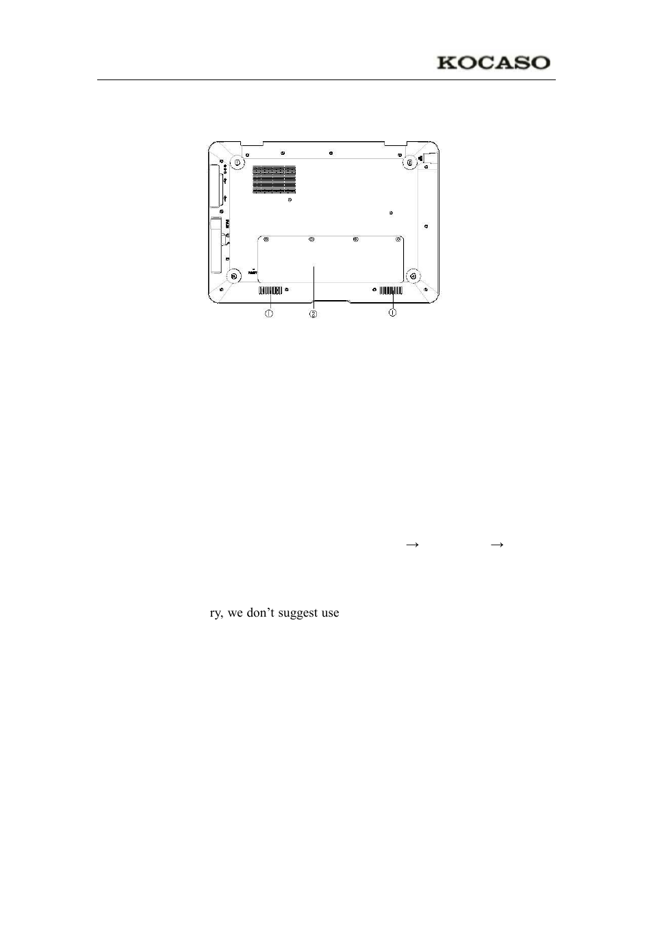 Power button usage, Usb interface | KOCASO NB1400A User Manual | Page 6 / 35