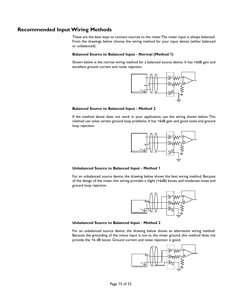 Recommended input wiring methods | Bogen CAM8 User Manual | Page 15 / 32