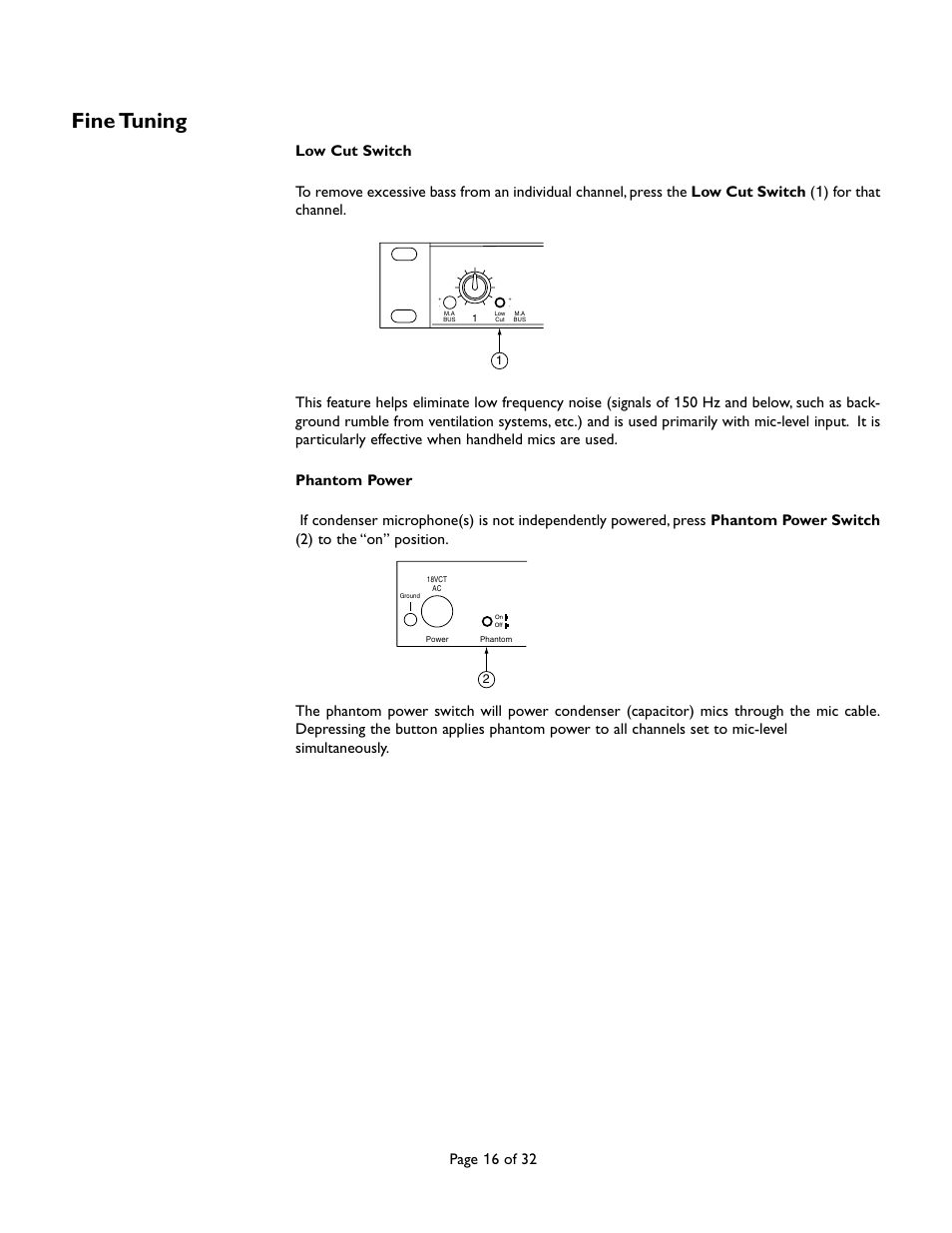 Fine tuning, Page 16 of 32 | Bogen CAM8 User Manual | Page 16 / 32