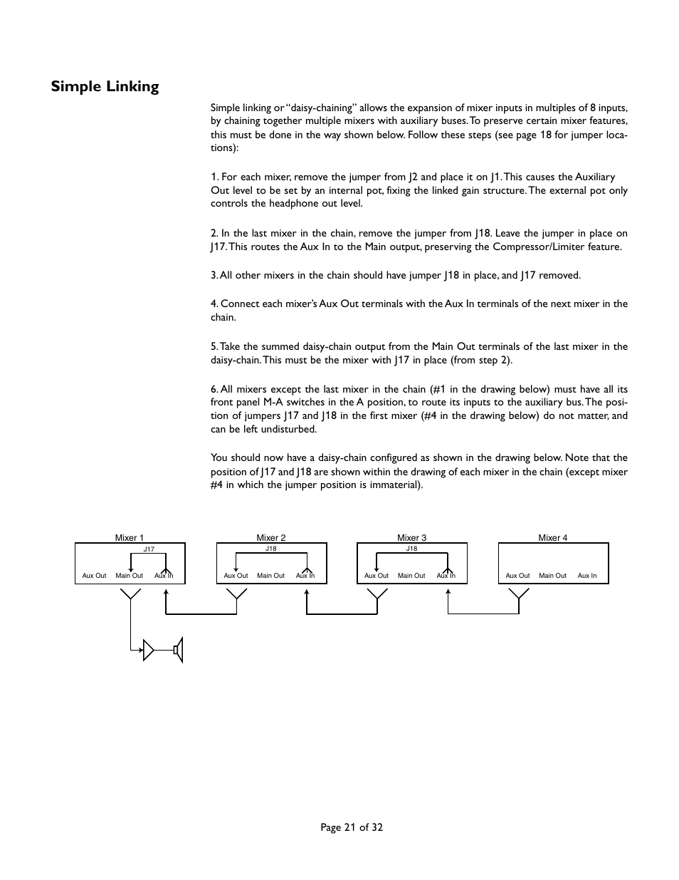 Simple linking | Bogen CAM8 User Manual | Page 21 / 32