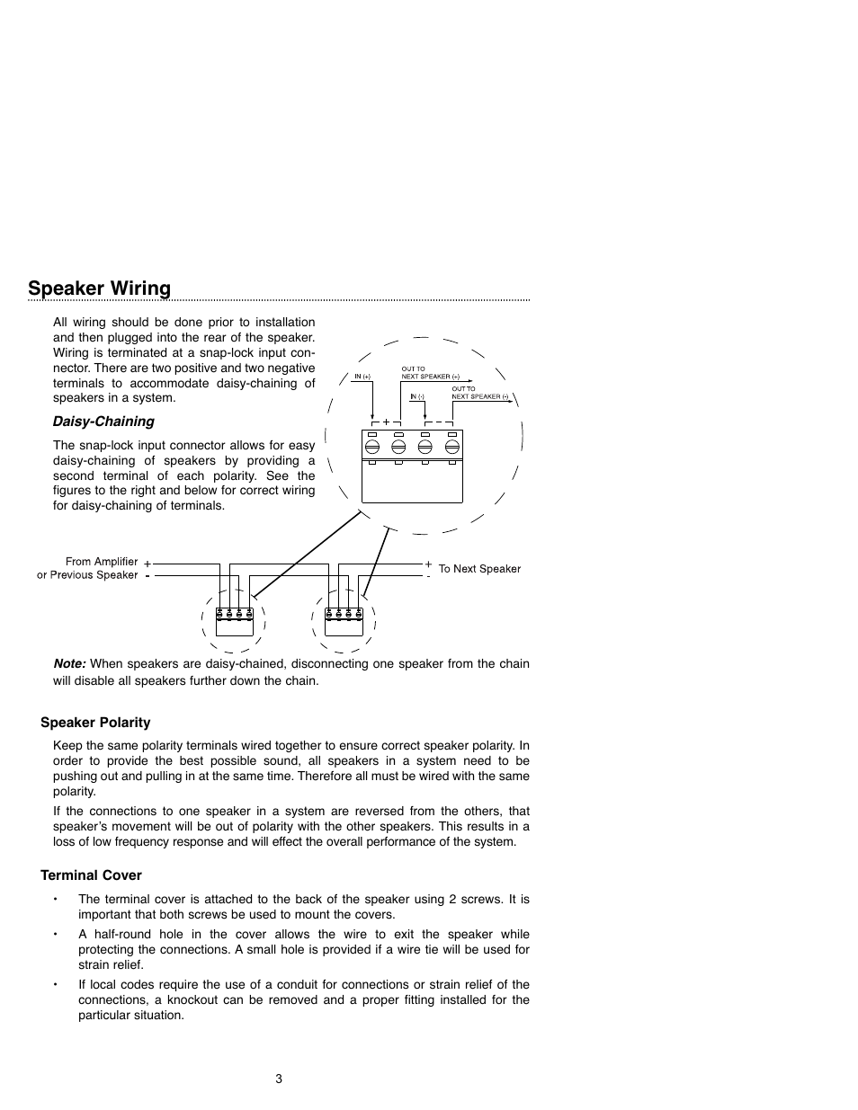 Speaker wiring | Bogen HFSF1 User Manual | Page 5 / 8