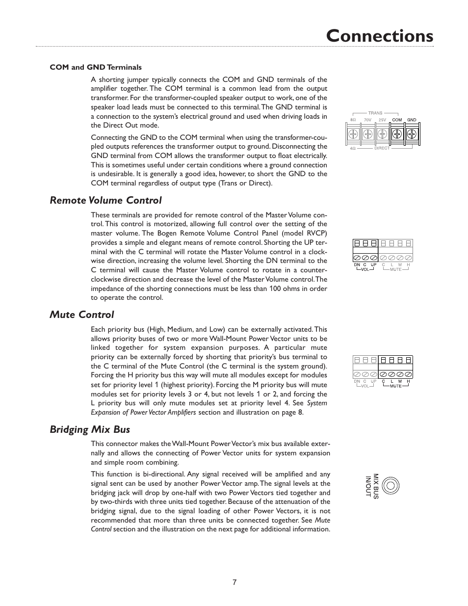 Connections | Bogen WV150 User Manual | Page 9 / 17