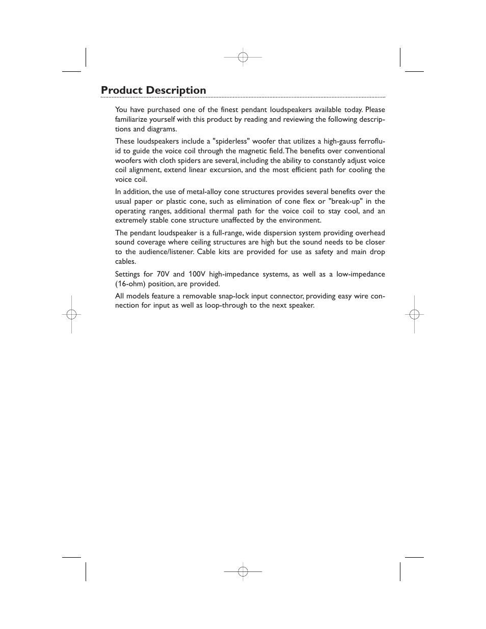 Product description | Bogen 700286206 User Manual | Page 2 / 8