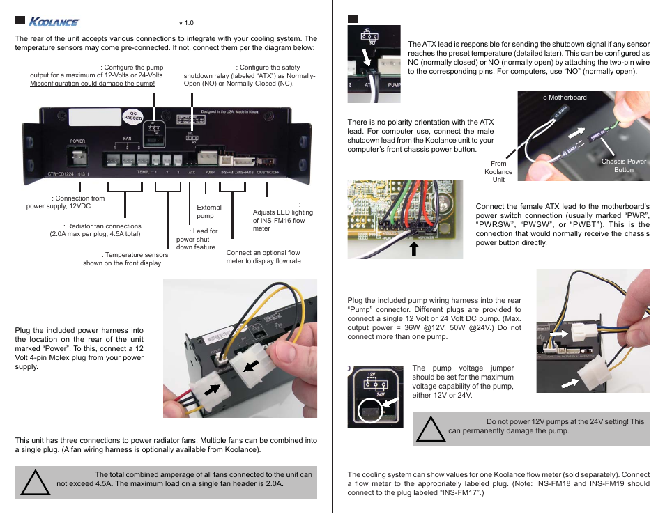 Koolance CTR-CD1224-R User Manual | 4 pages