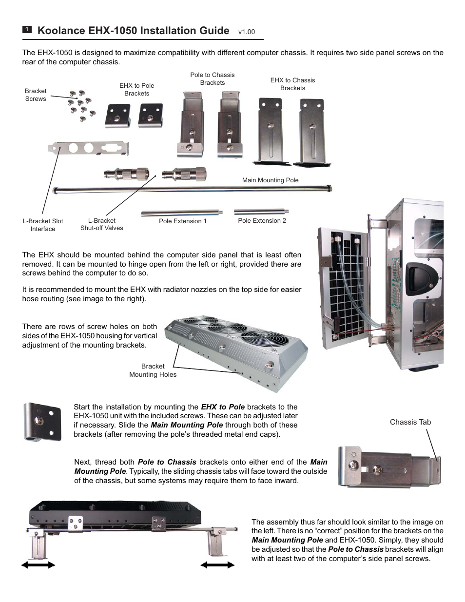 Koolance KIT-1050SL User Manual | 2 pages