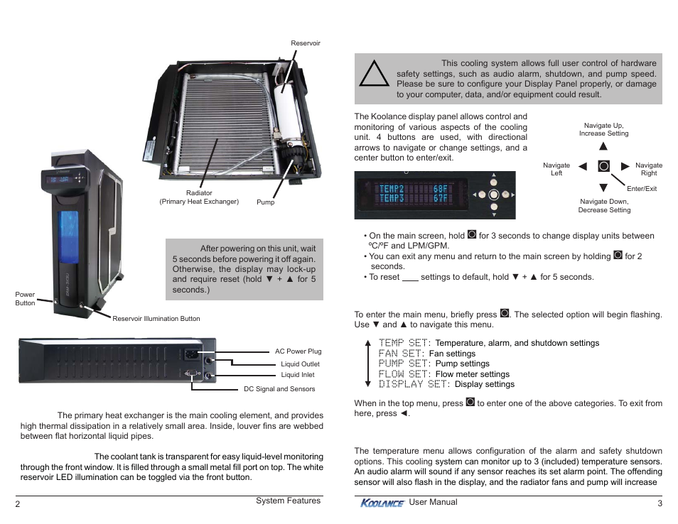 Erm-3k3u system diagram, Display panel | Koolance ERM-3K3UC-R User Manual | Page 5 / 18