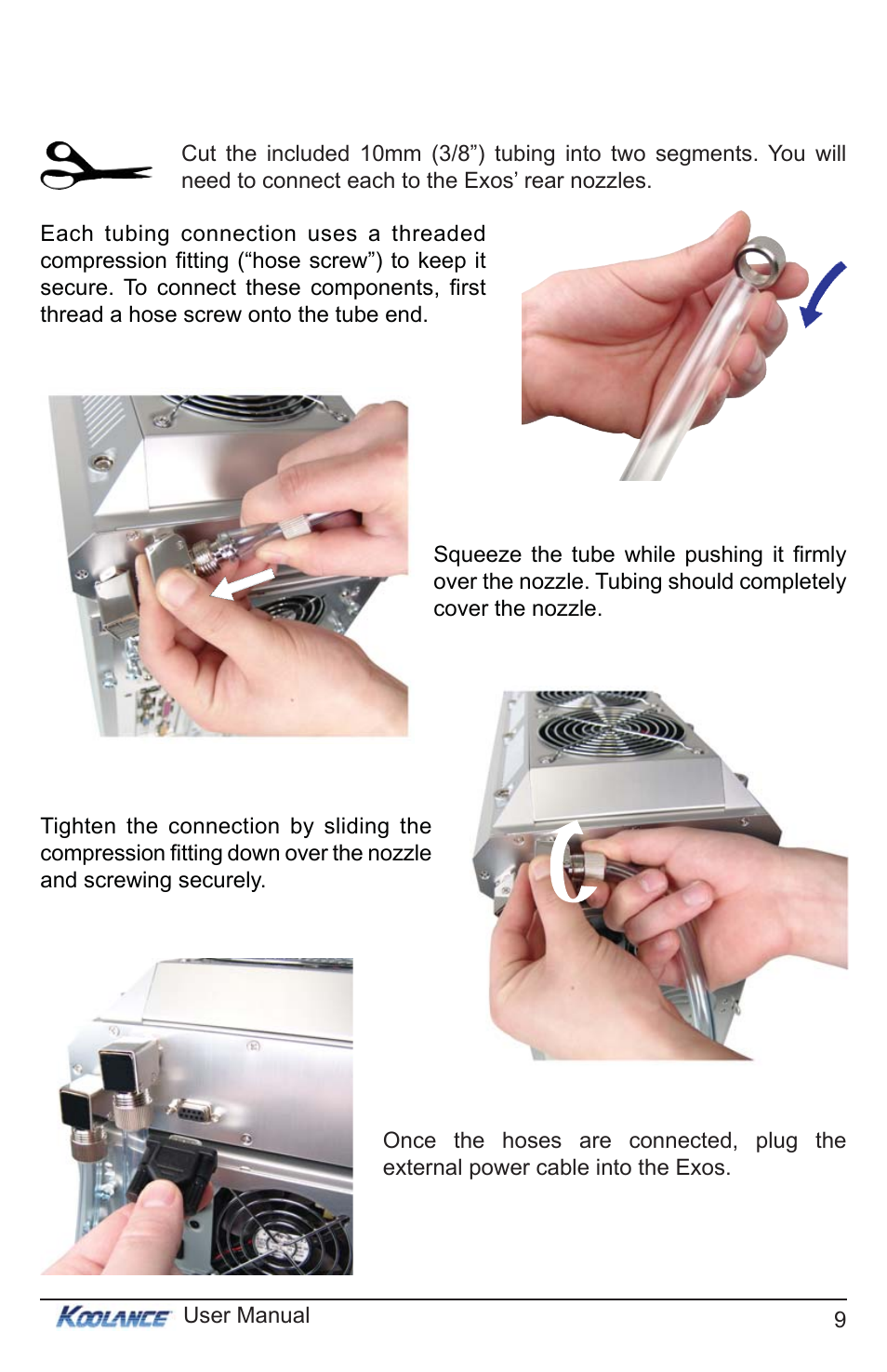 External nozzles & power cable | Koolance EXT-400SL-V2-R User Manual | Page 14 / 32