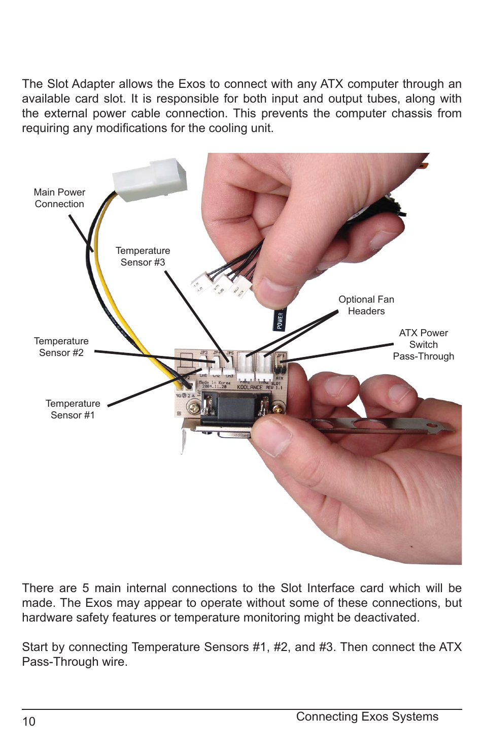 Connecting the slot adapter | Koolance EXT-400SL-V2-R User Manual | Page 15 / 32