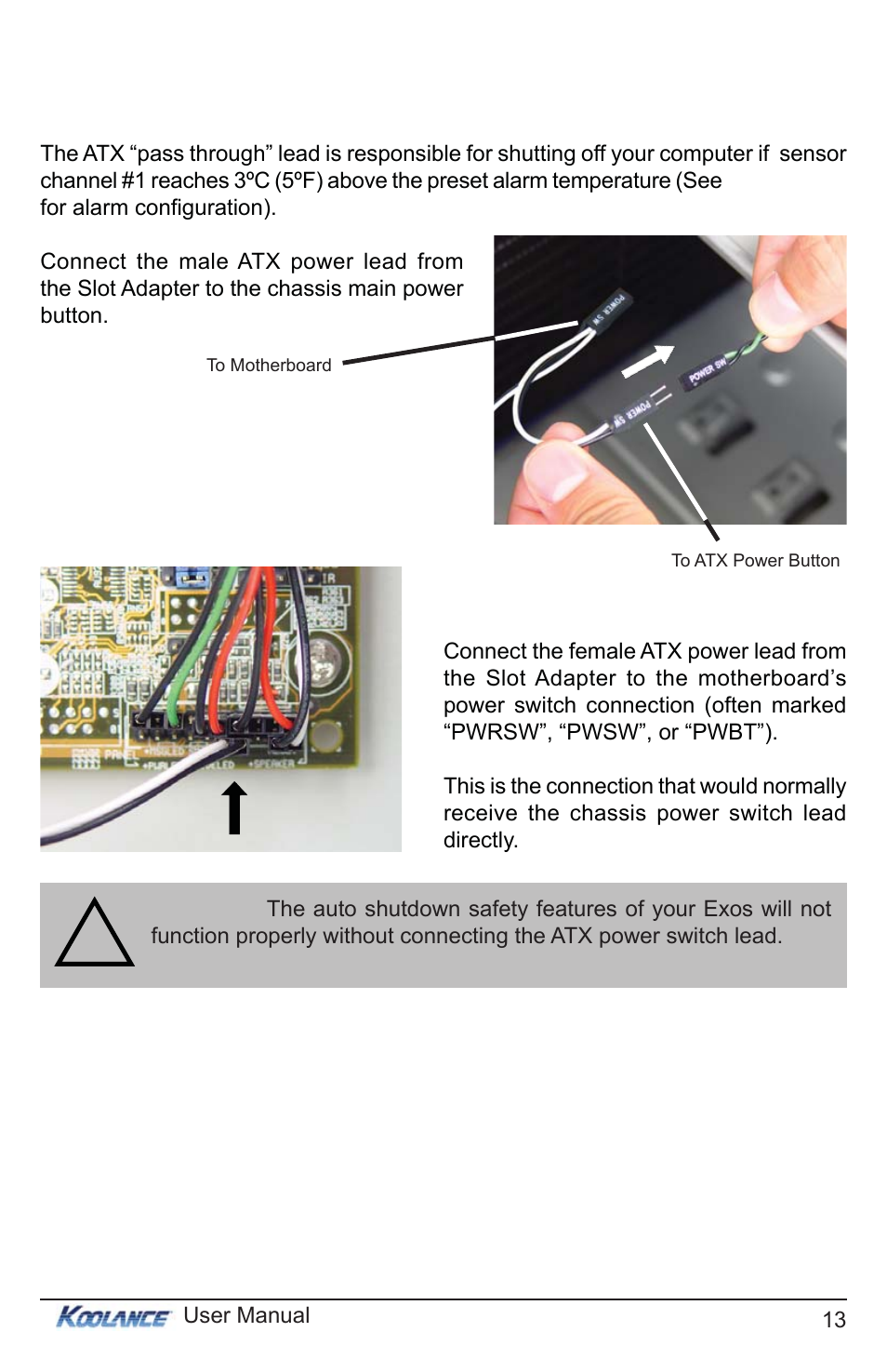 Atx power switch | Koolance EXT-400SL-V2-R User Manual | Page 18 / 32