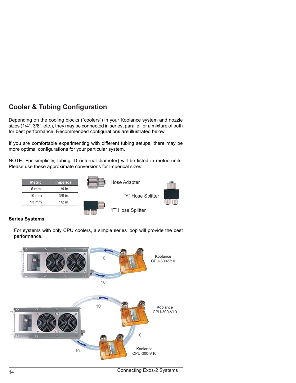 Cooler & tubing conﬁ guration | Koolance EX2-750SL User Manual | Page 19 / 32