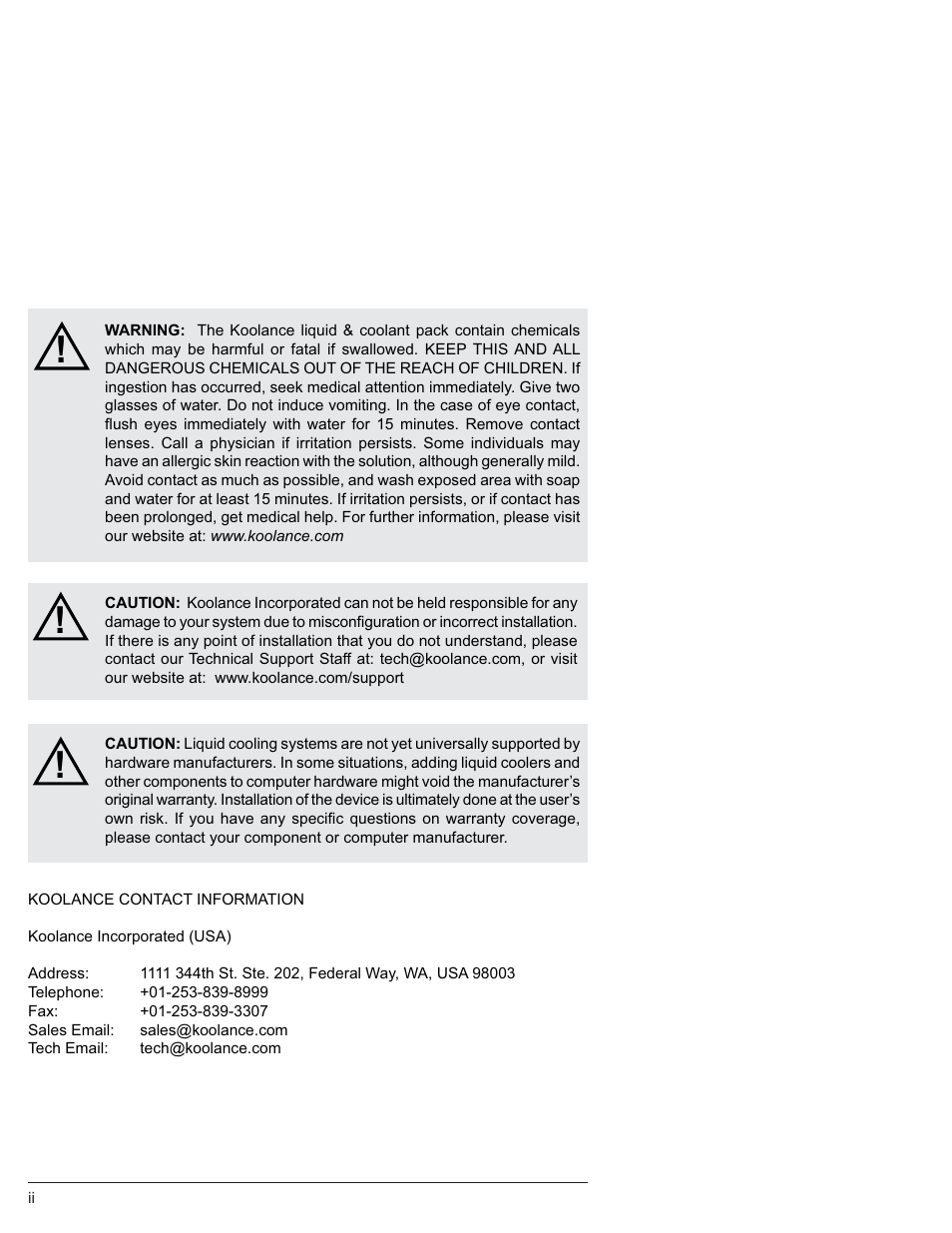 Koolance EX2-750SL User Manual | Page 3 / 32