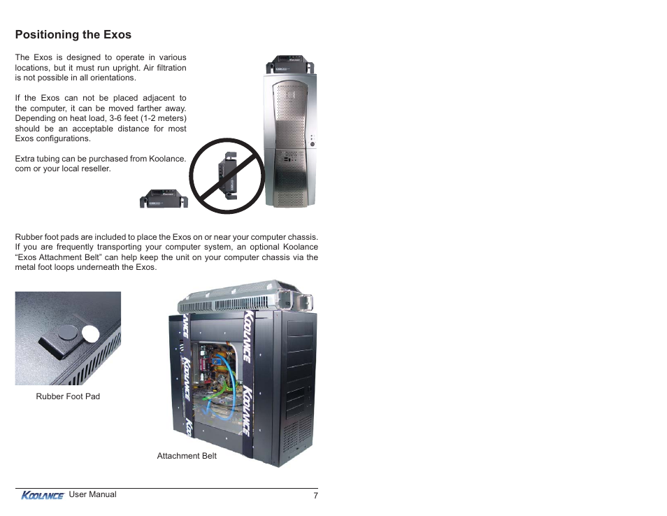 Positioning the exos | Koolance EXT-400SL User Manual | Page 12 / 30