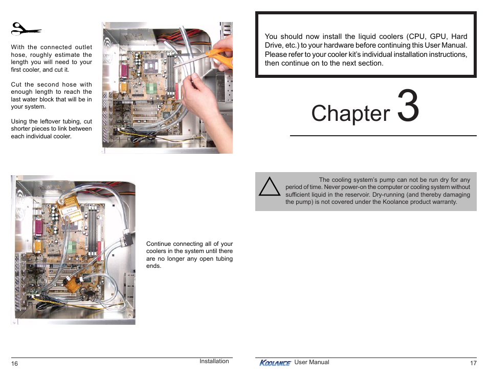 Chapter, Filling & maintenance | Koolance EXT-440CU-R User Manual | Page 12 / 16