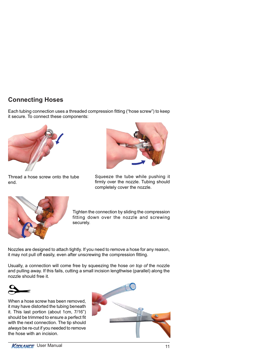 Connecting hoses | Koolance ICM-510 User Manual | Page 16 / 36