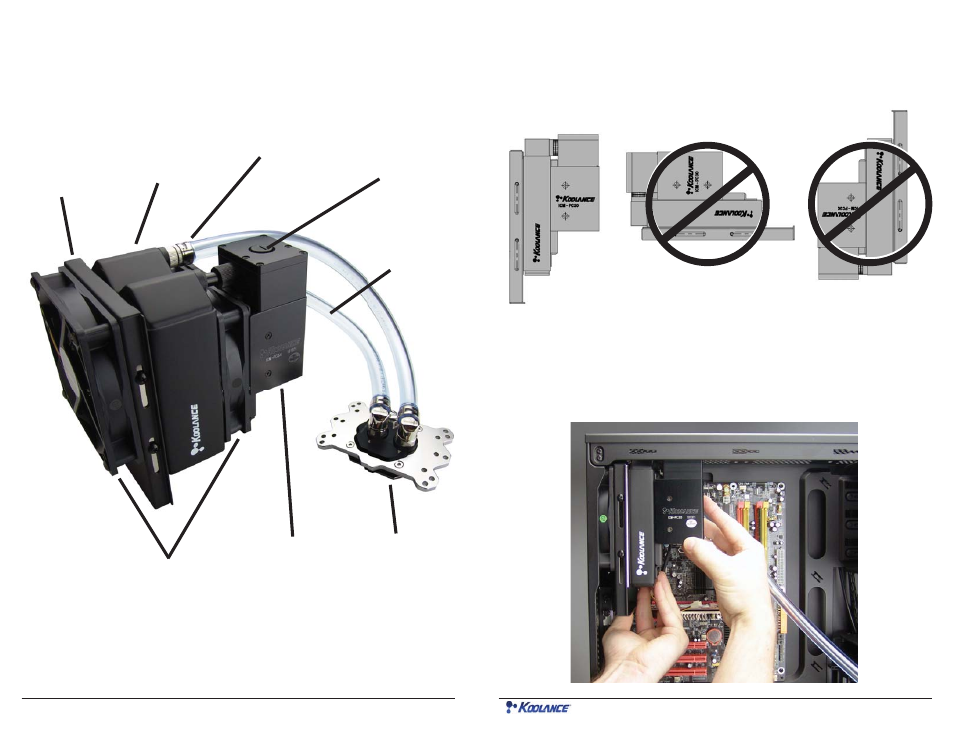 Unit diagram positioning the cooling unit | Koolance ICM-PC54I User Manual | Page 4 / 11
