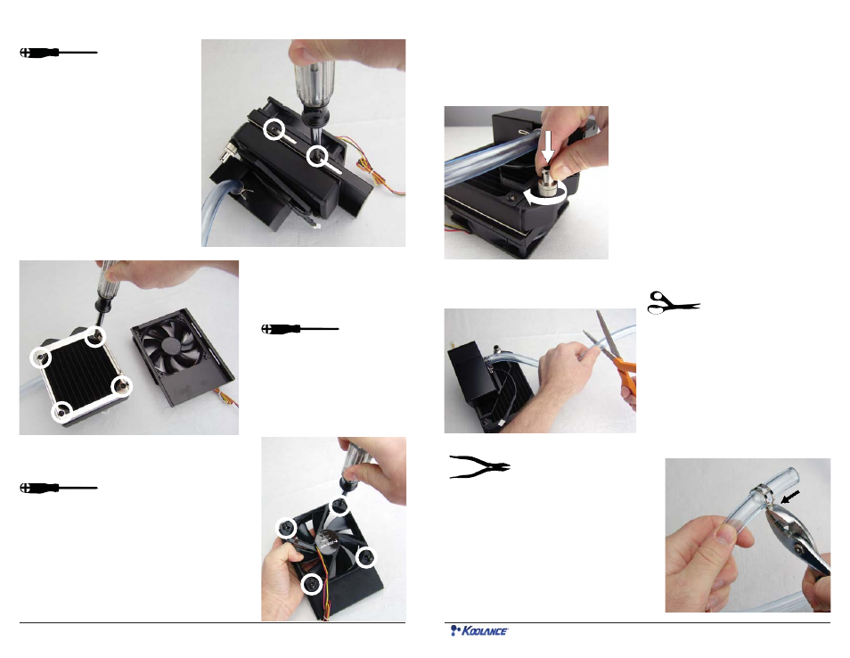 Attaching fittings and tubing | Koolance ICM-PC54I User Manual | Page 6 / 11