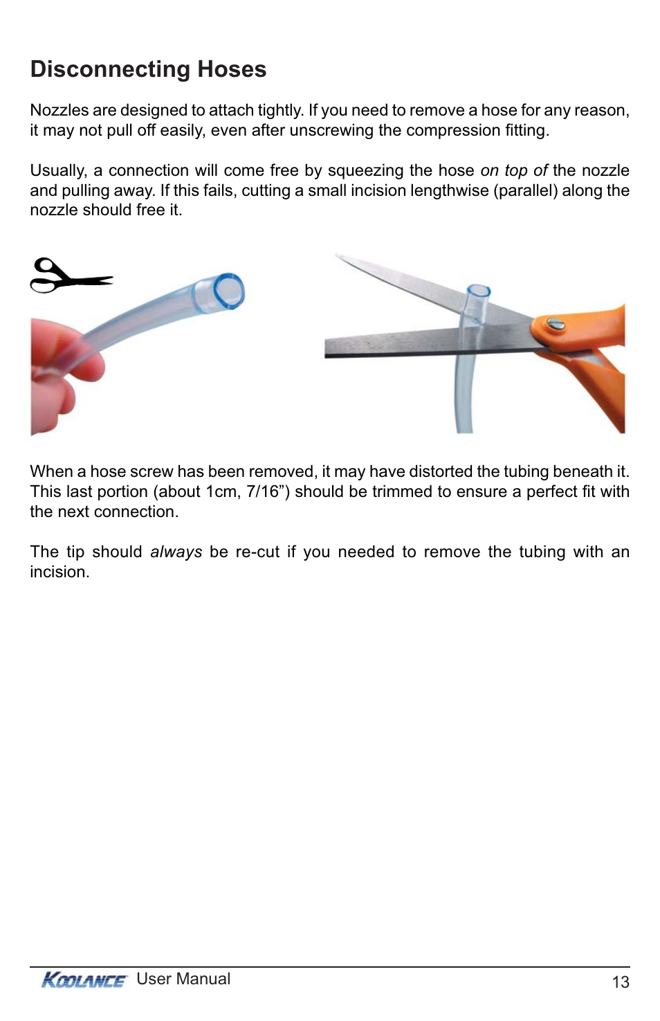 Disconnecting hoses | Koolance PC3-736SL User Manual | Page 18 / 29