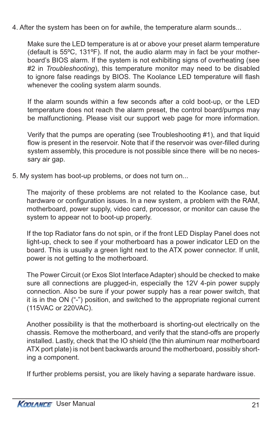 Koolance PC3-736SL User Manual | Page 26 / 29