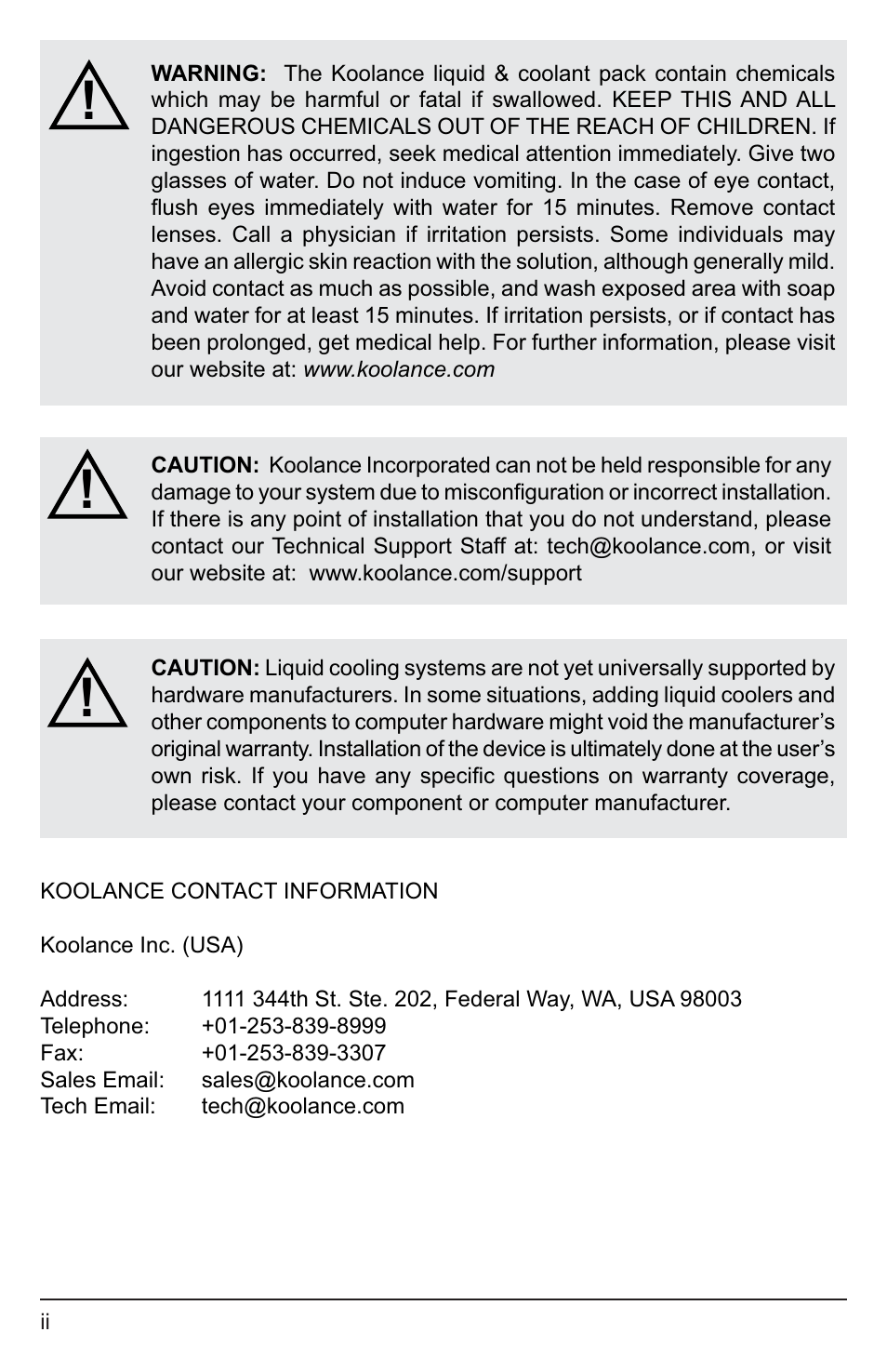 Koolance PC3-736SL User Manual | Page 3 / 29