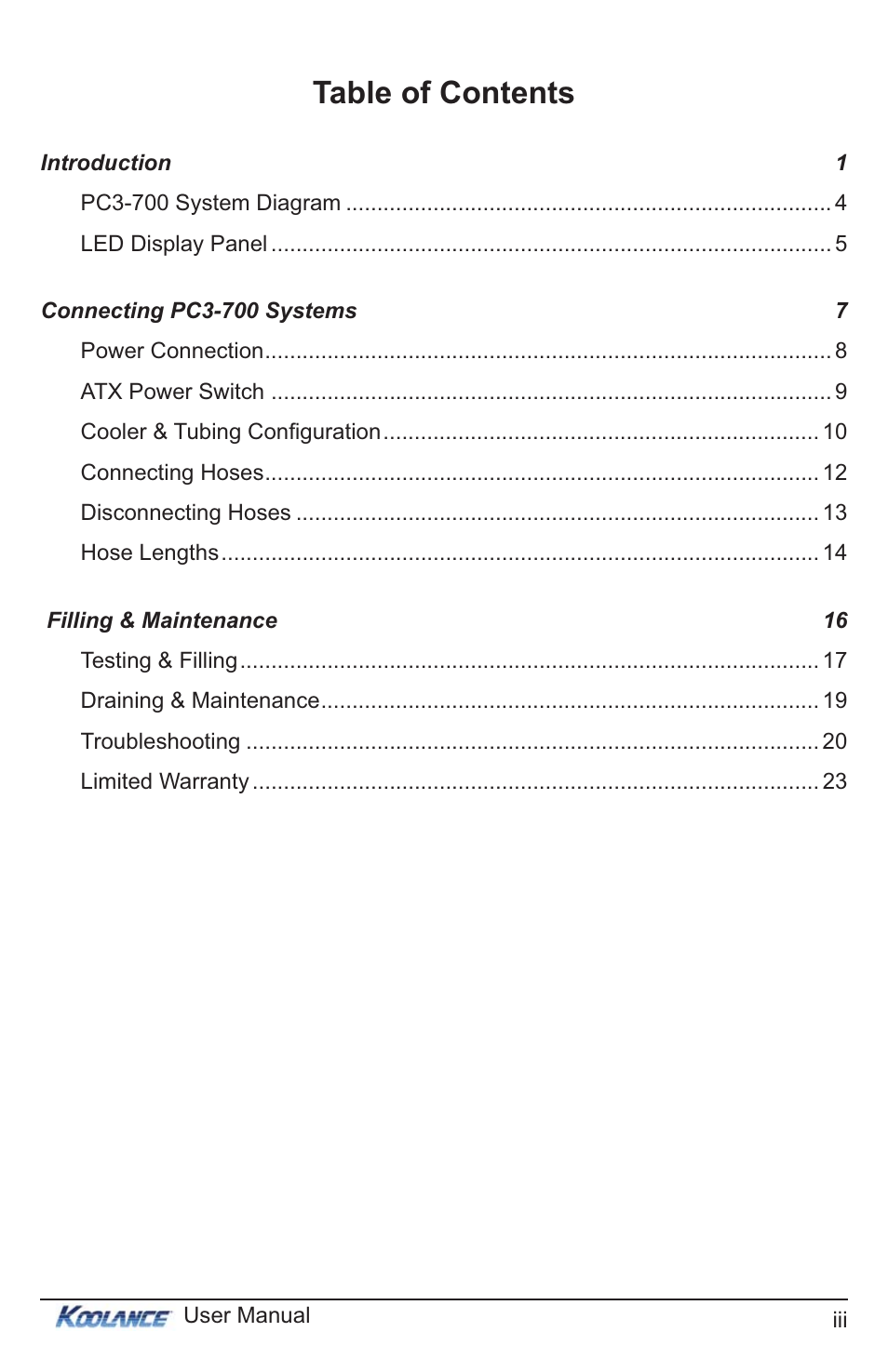 Koolance PC3-736SL User Manual | Page 4 / 29