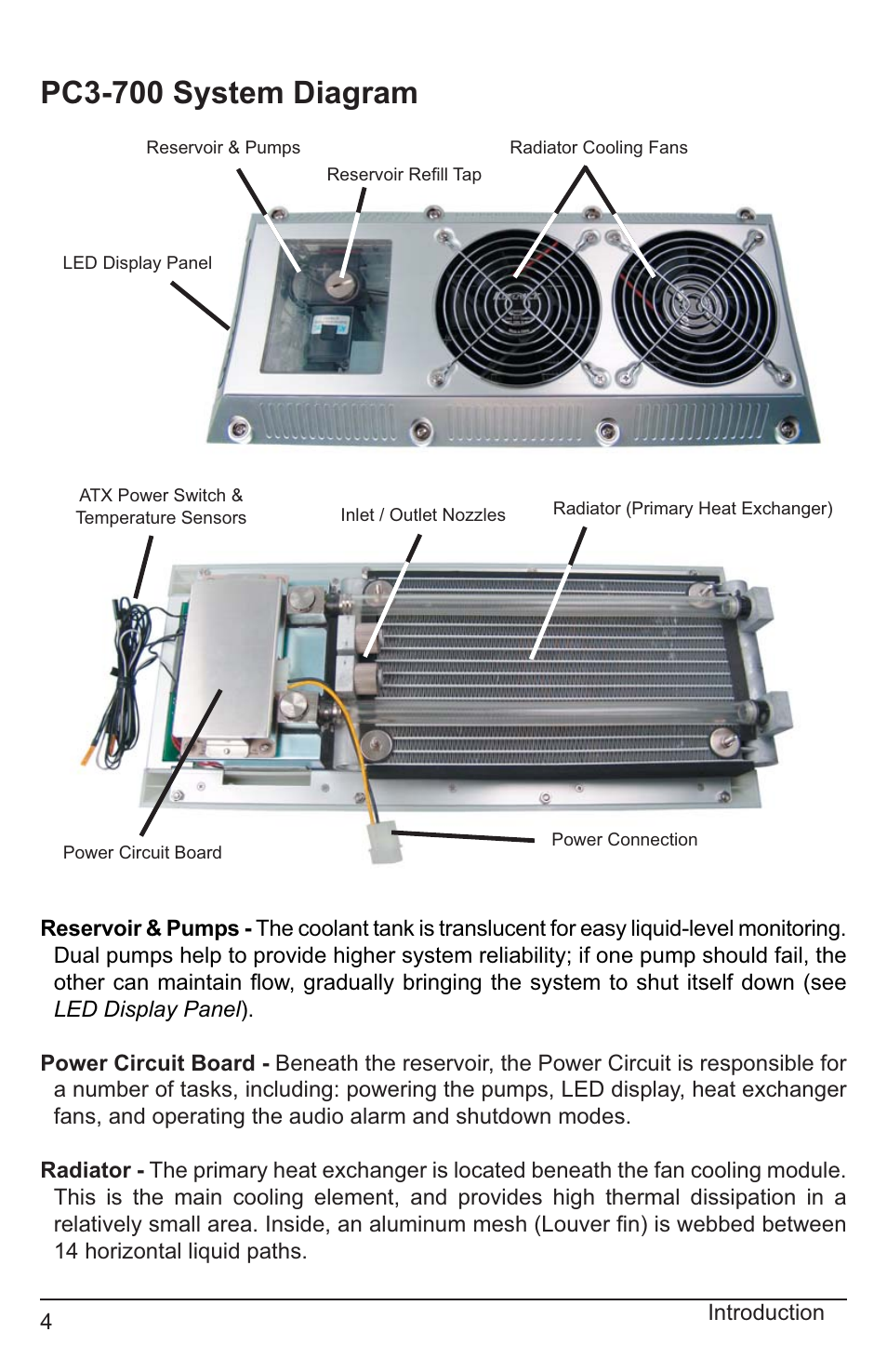 Pc3-700 system diagram | Koolance PC3-736SL User Manual | Page 9 / 29