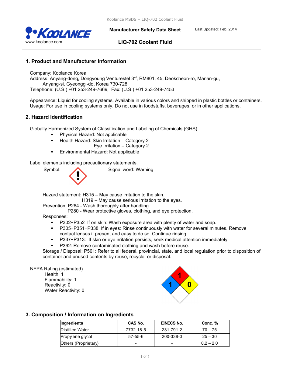 Koolance LIQ-702YL-B User Manual | 5 pages