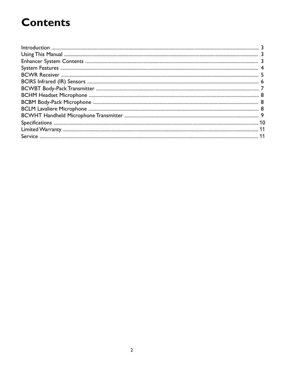 Bogen BCWR Receiver User Manual | Page 2 / 12