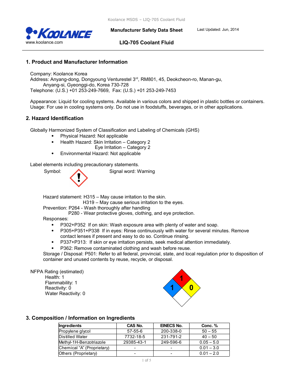 Koolance LIQ-705CL-B User Manual | 5 pages