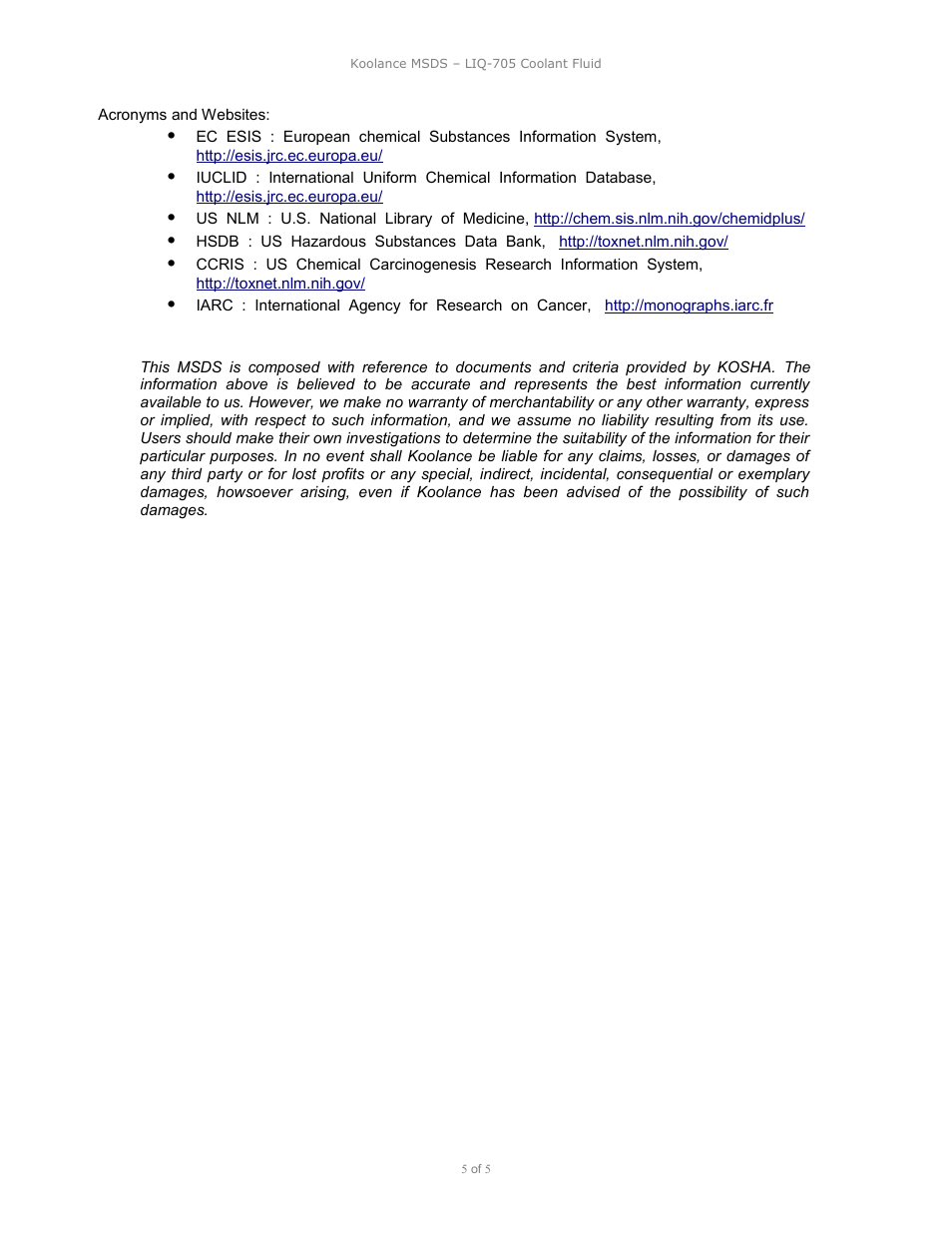 Koolance LIQ-705CL-B User Manual | Page 5 / 5